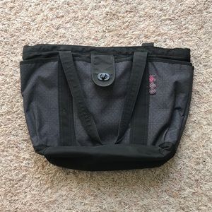 Adidas black and gray/purple tote bag